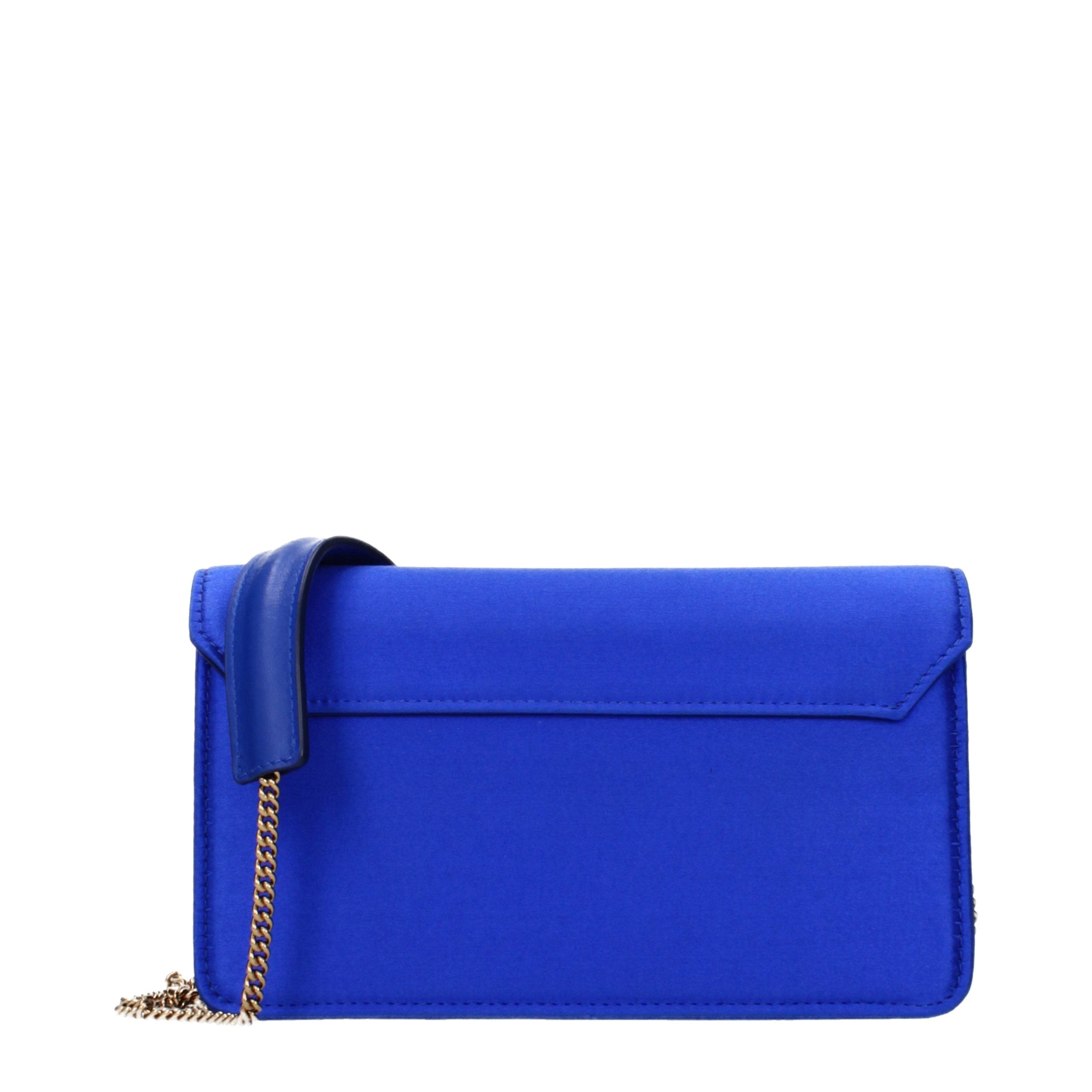 Roberto Cavalli Blaue Satin-Clutch-3