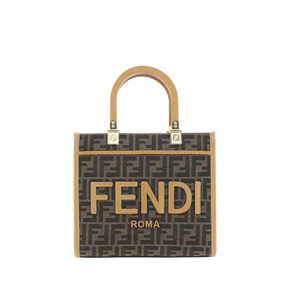 Fendi Braune Schultertasche aus Polyester-1