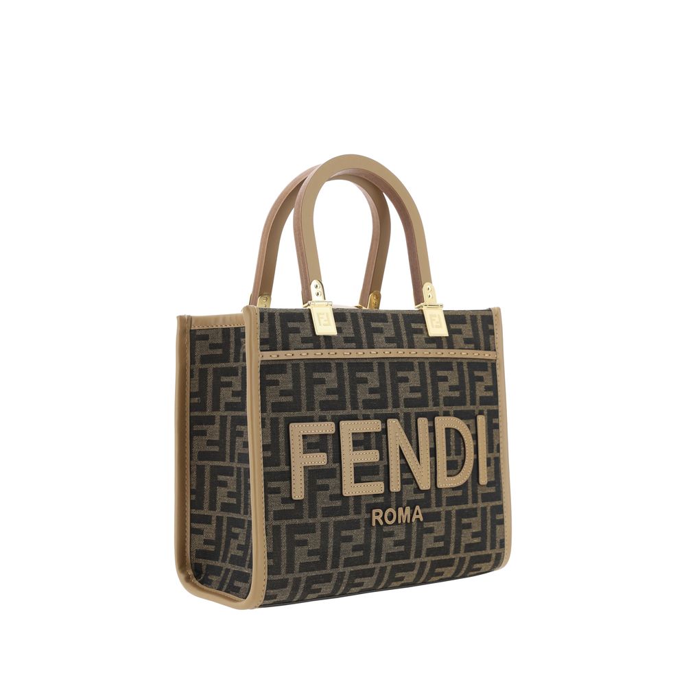 Fendi Braune Schultertasche aus Polyester-2