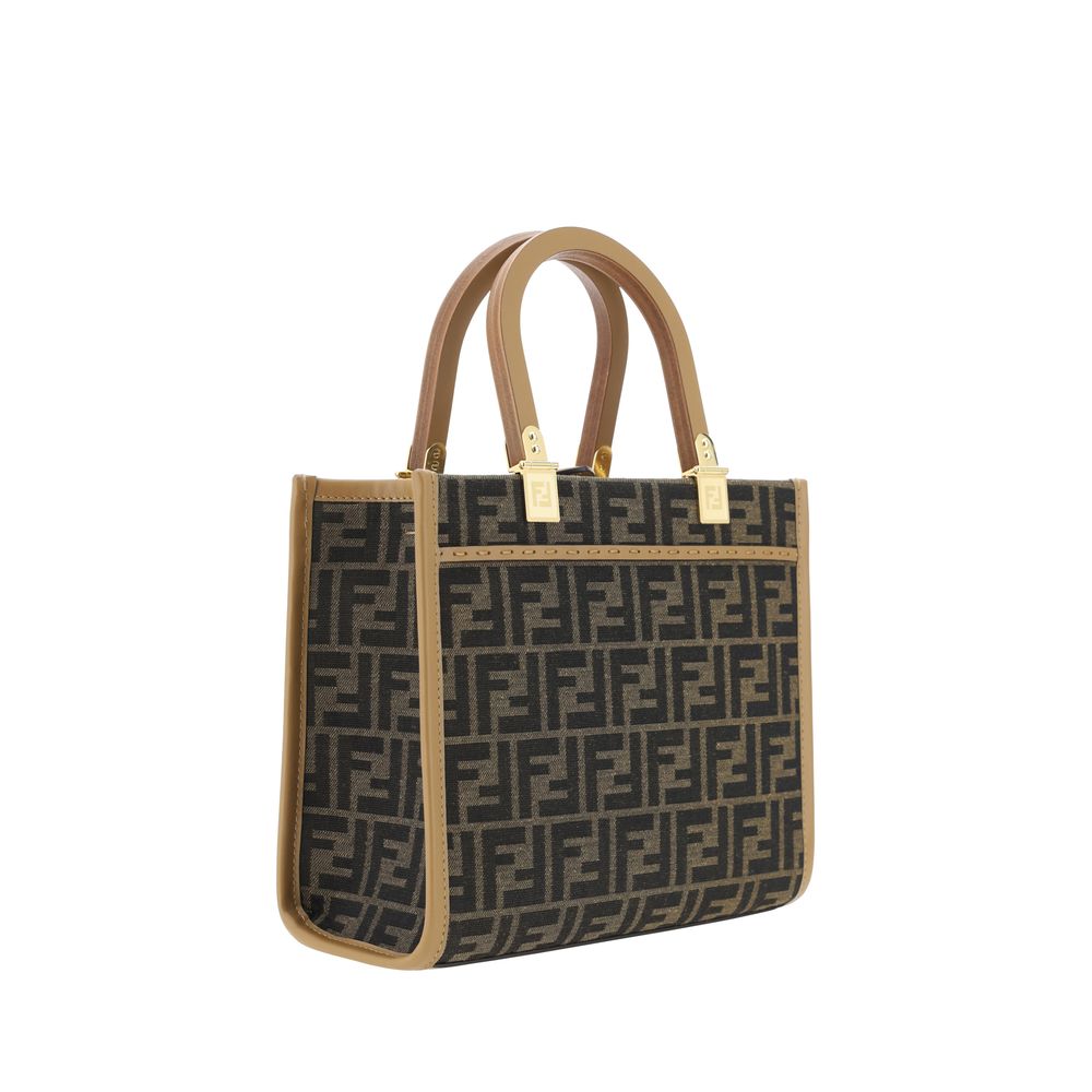 Fendi Braune Schultertasche aus Polyester-3