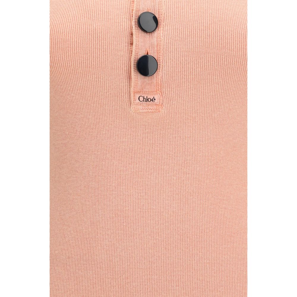 Chloé Ärmelloses T-Shirt aus mehrfarbiger Baumwolle-3