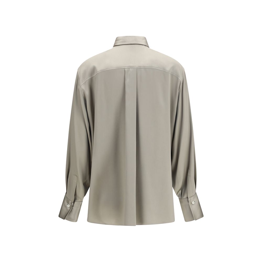 Brunello Cucinelli Zweifarbige Seidenbluse-2