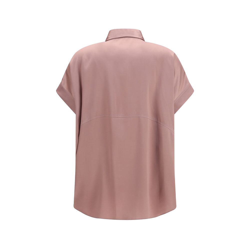 Brunello Cucinelli Mehrfarbiges Seiden-Kurzarmhemd-2