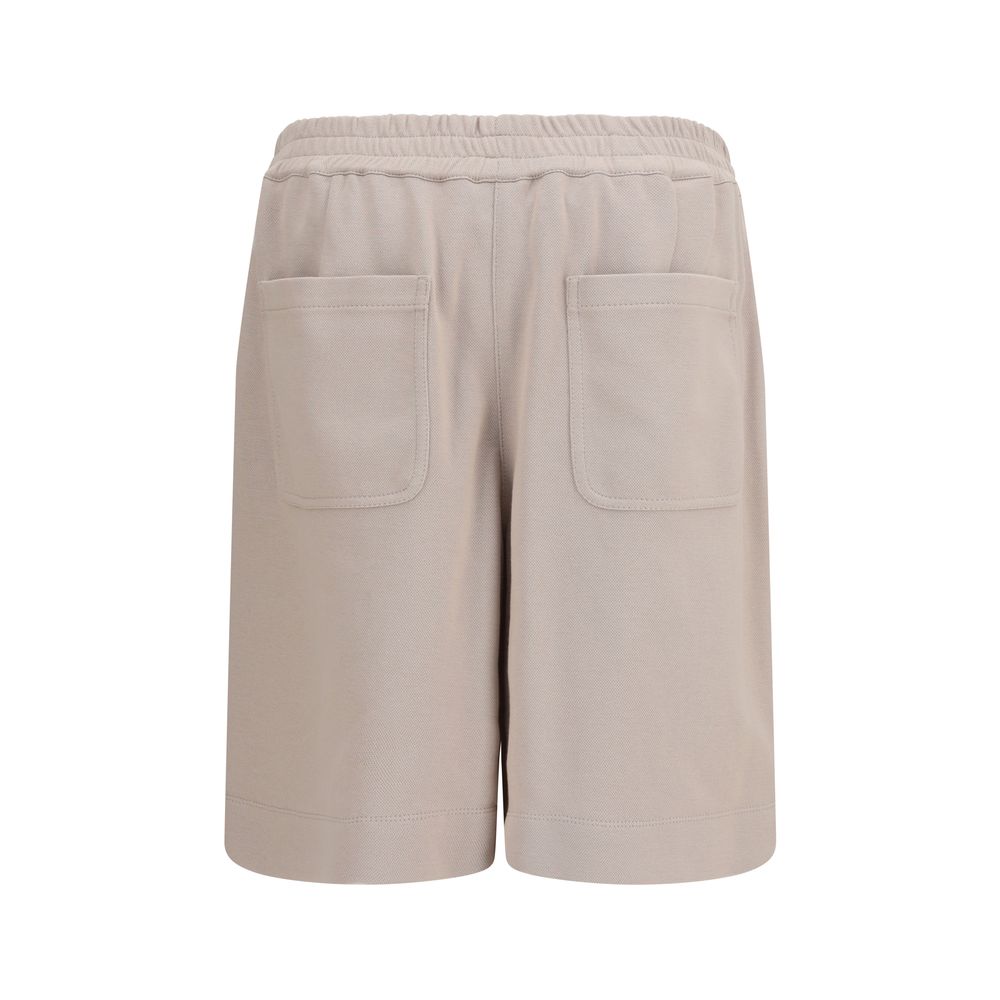 Brunello Cucinelli Beige Cotton Bermuda Shorts-2