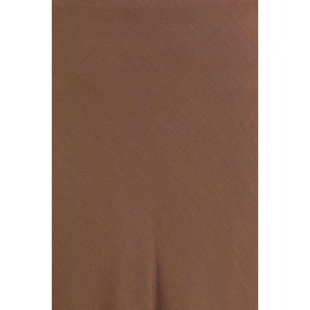 Brunello Cucinelli Brauner Viskose-Maxirock-3