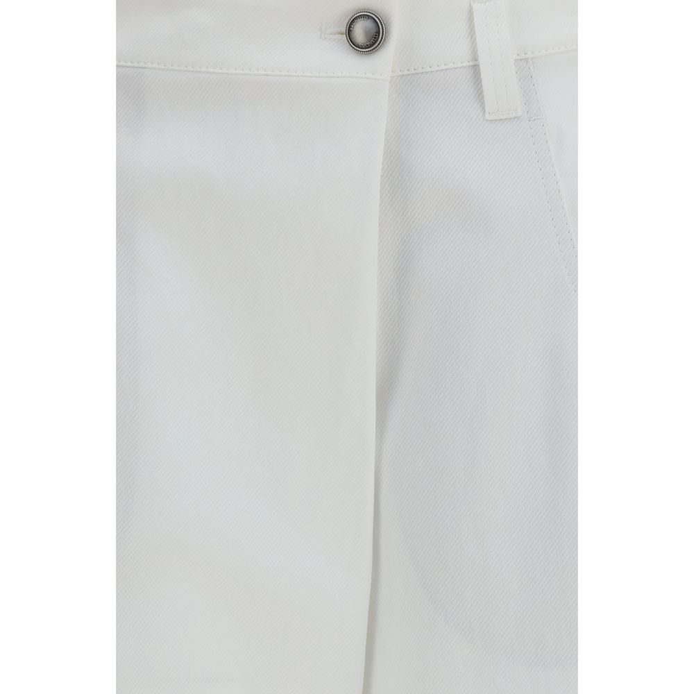 Brunello Cucinelli Weiße Baumwollhose im Casual-Look-3