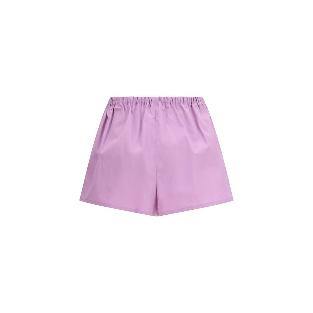 Prada Lila Baumwoll-Bermudashorts-2