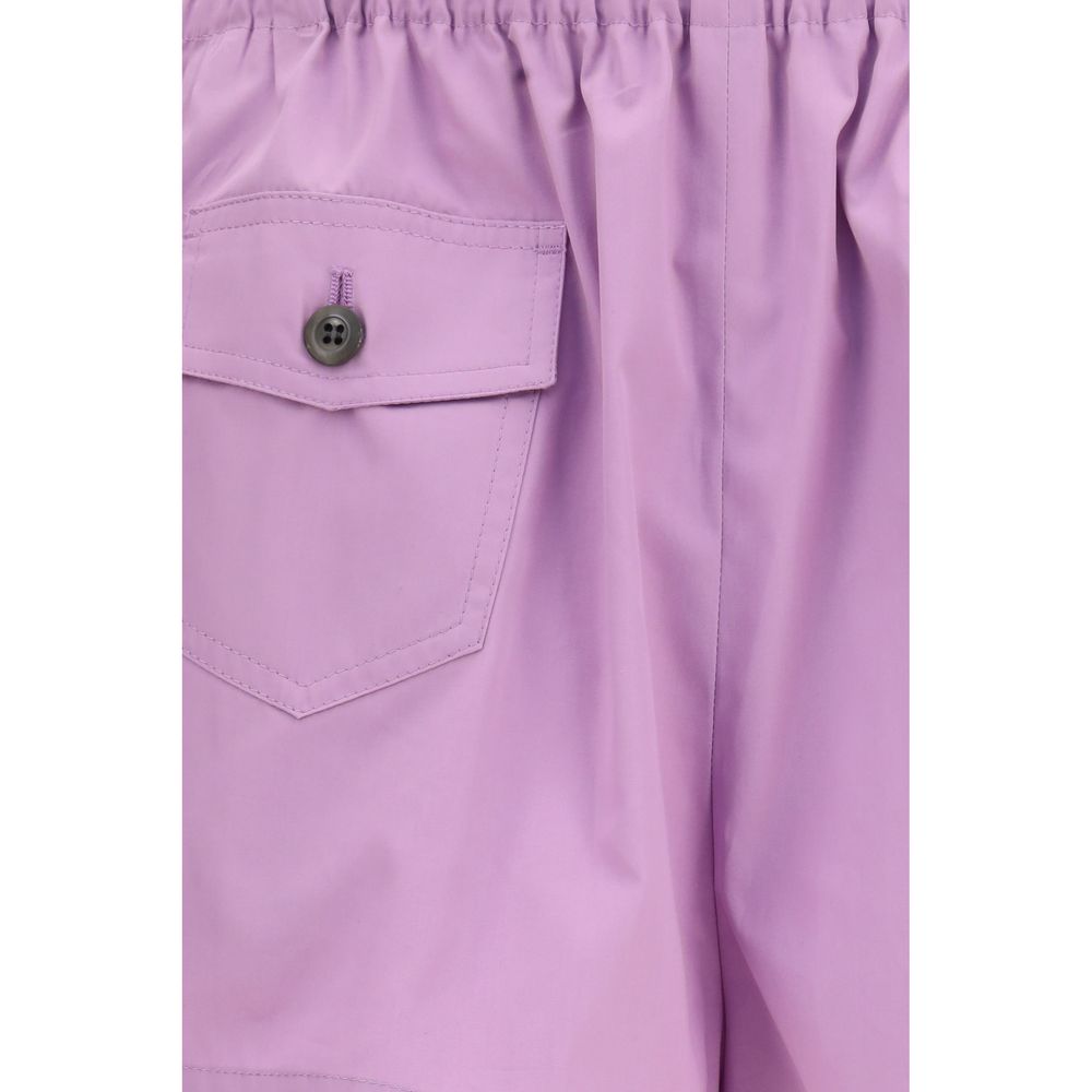 Prada Lila Baumwoll-Bermudashorts-3