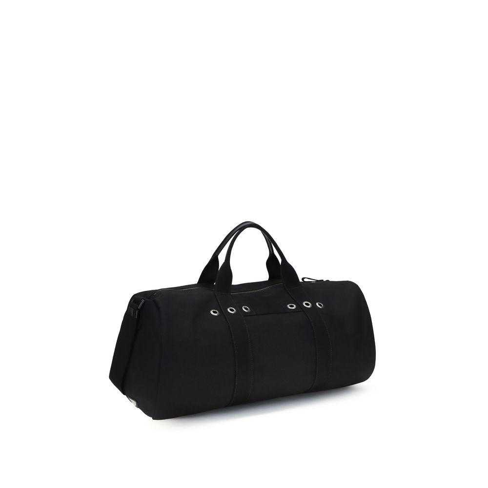 Prada Schwarze Baumwoll-Reisetasche-3