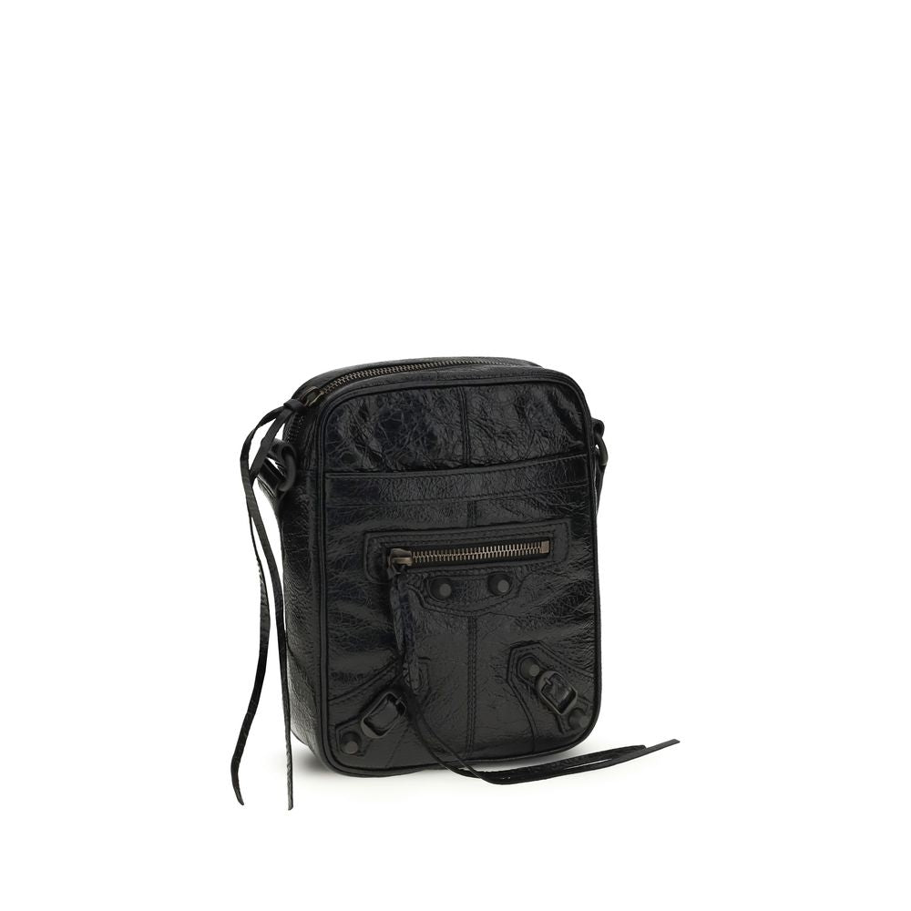 Balenciaga Schwarze Lammleder Schultertasche Ovis Aries Aries-2
