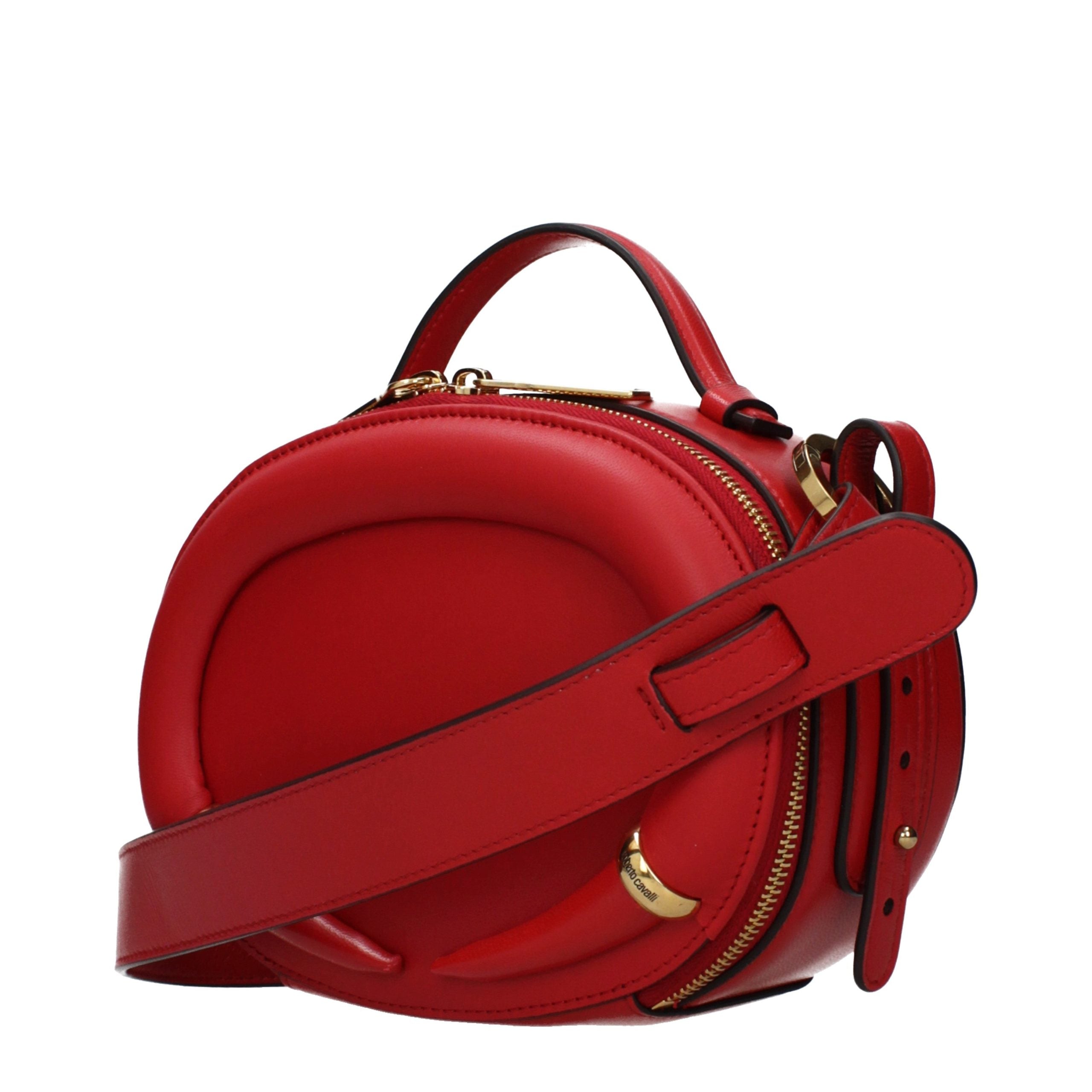 Roberto Cavalli Rote Lederhandtasche-2