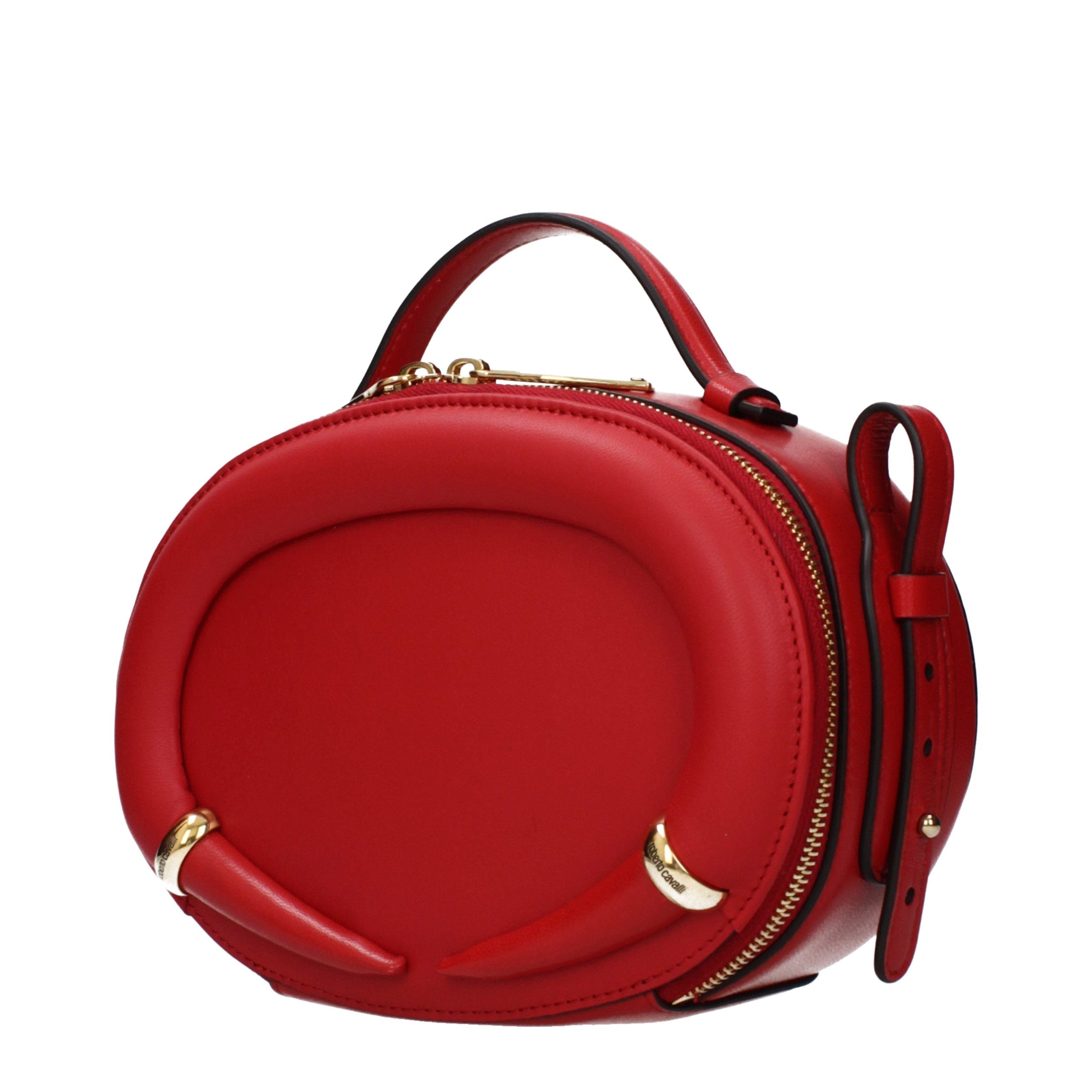 Roberto Cavalli Rote Lederhandtasche-3