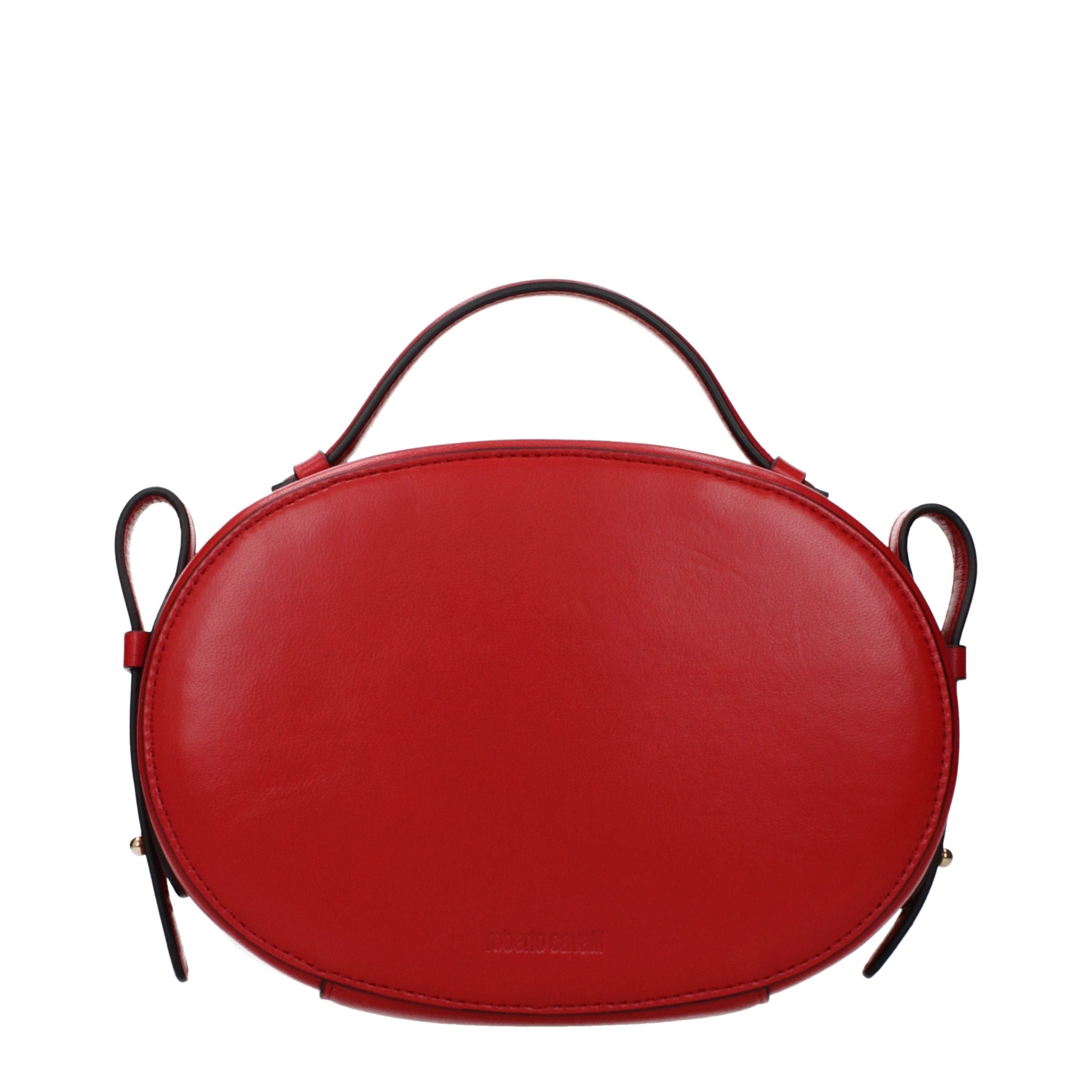 Roberto Cavalli Rote Lederhandtasche-4