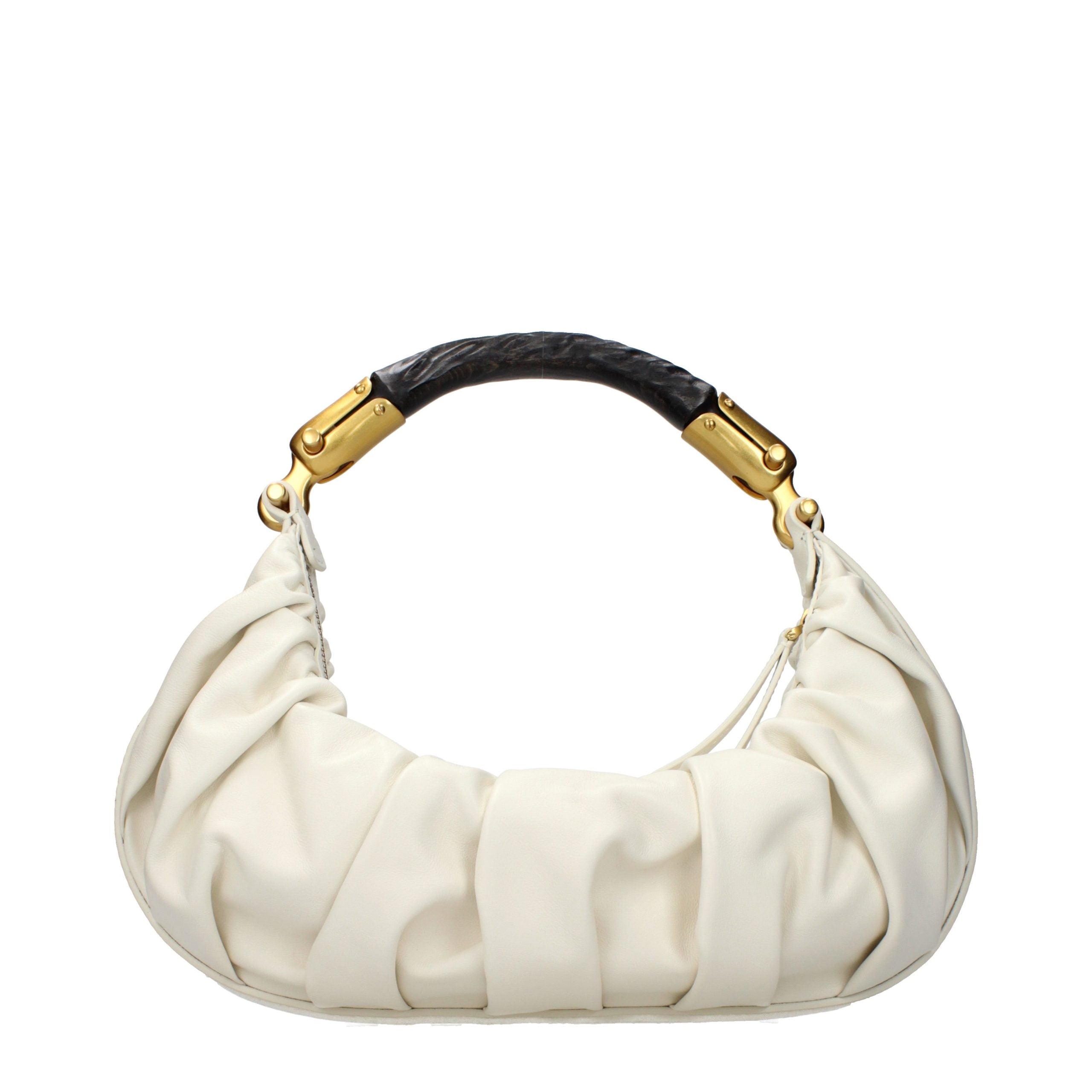 Balmain Beige Leder Handtasche-3