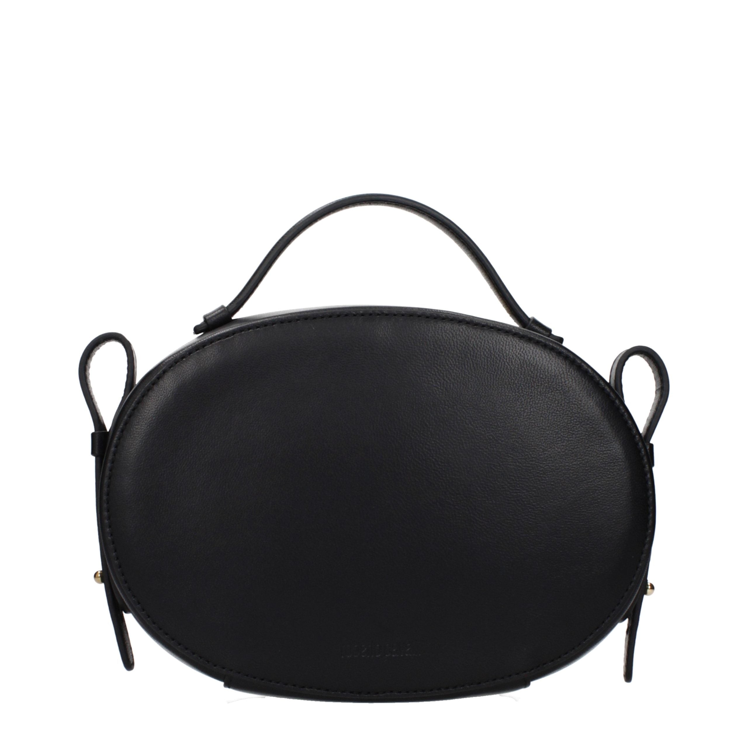 Roberto Cavalli Schwarze Lederhandtasche-4