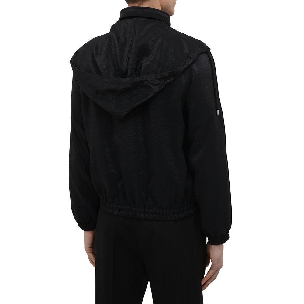 Saint Laurent Schwarzer Bomber aus Polyamid-3
