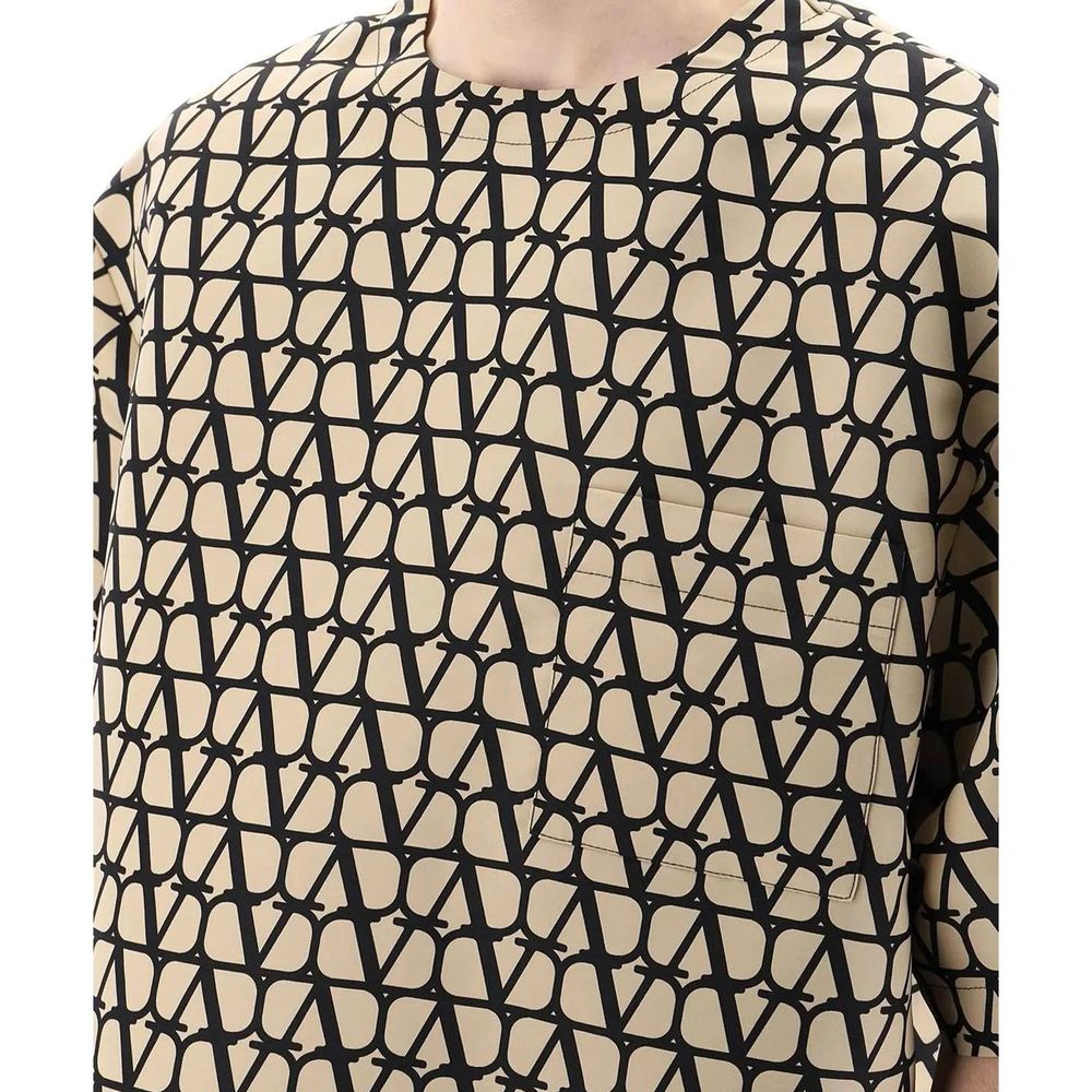 Valentino Braunes Seiden-T-Shirt-4