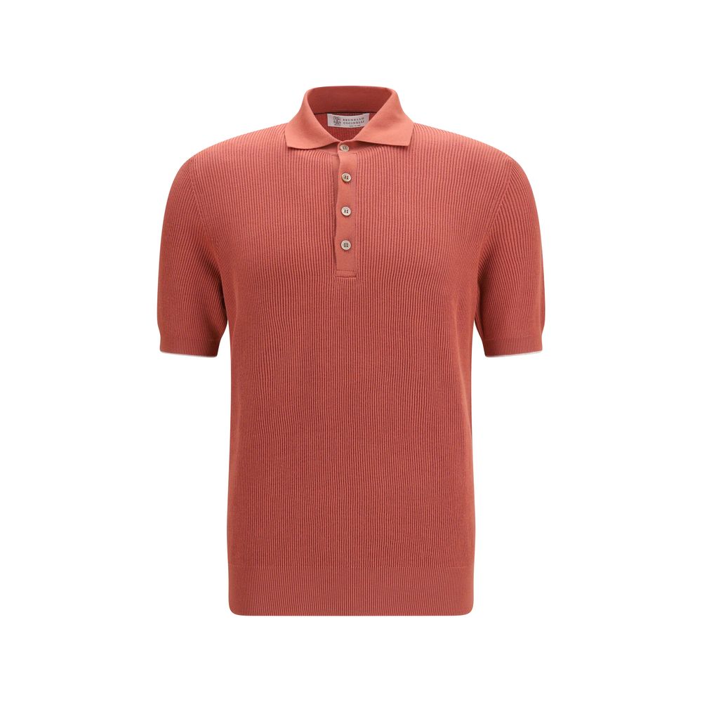 Brunello Cucinelli Mehrfarbiges Polohemd aus Baumwolle-1