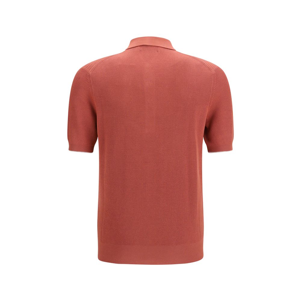 Brunello Cucinelli Mehrfarbiges Polohemd aus Baumwolle-2