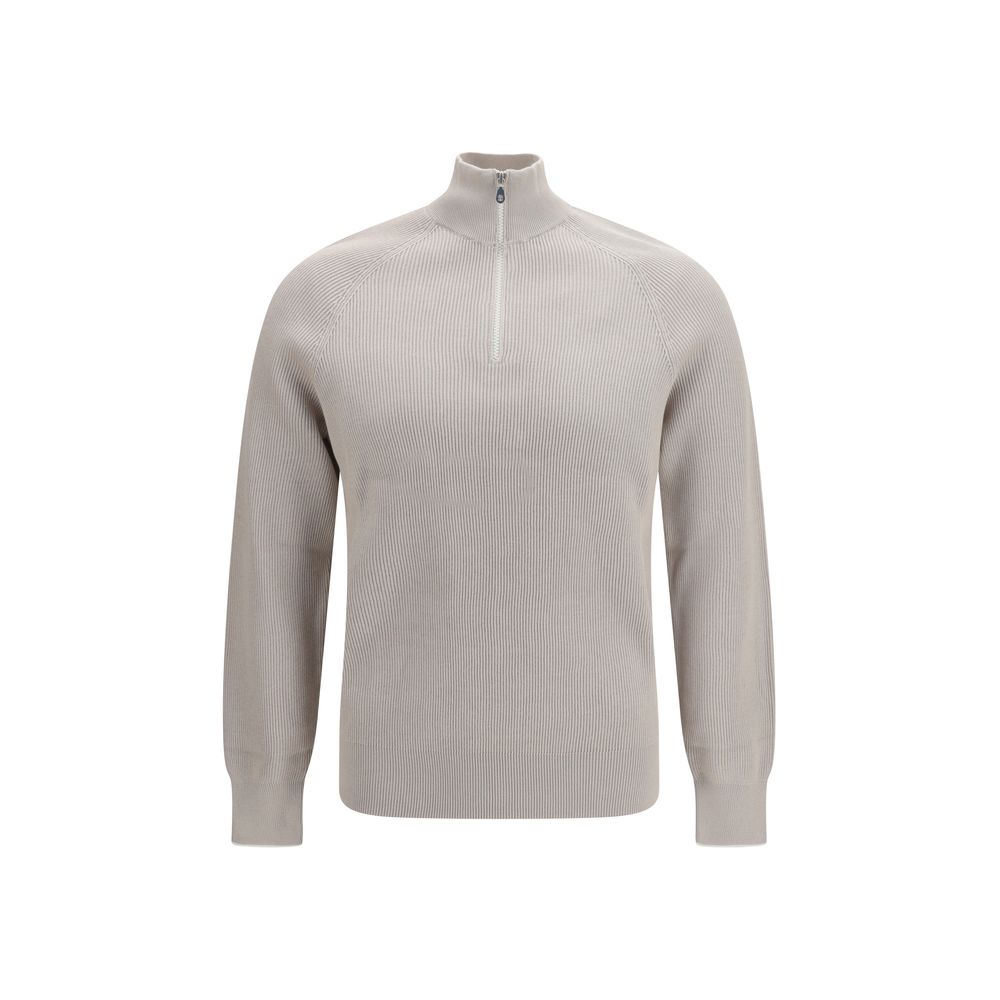 Brunello Cucinelli Beige Baumwoll-Sweatshirt-1