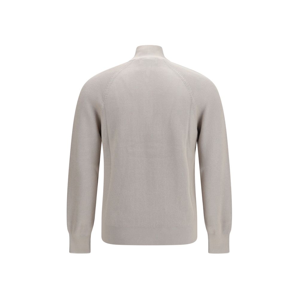 Brunello Cucinelli Beige Baumwoll-Sweatshirt-2