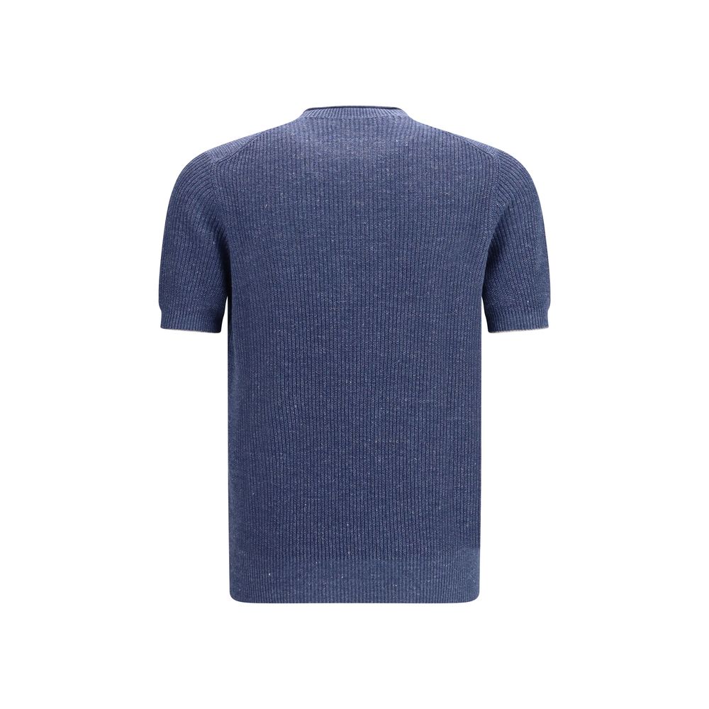 Brunello Cucinelli Blaues Leinen-Sweatshirt-2