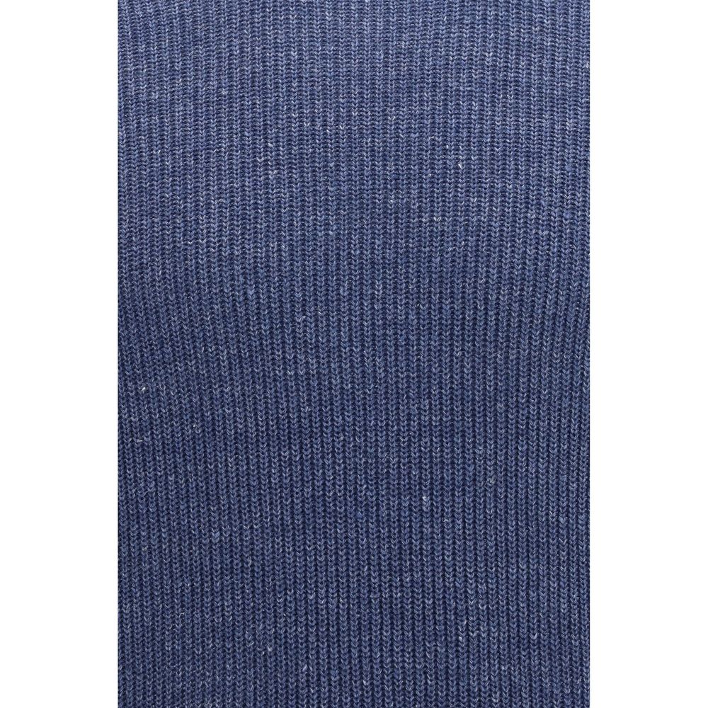 Brunello Cucinelli Blaues Leinen-Sweatshirt-3