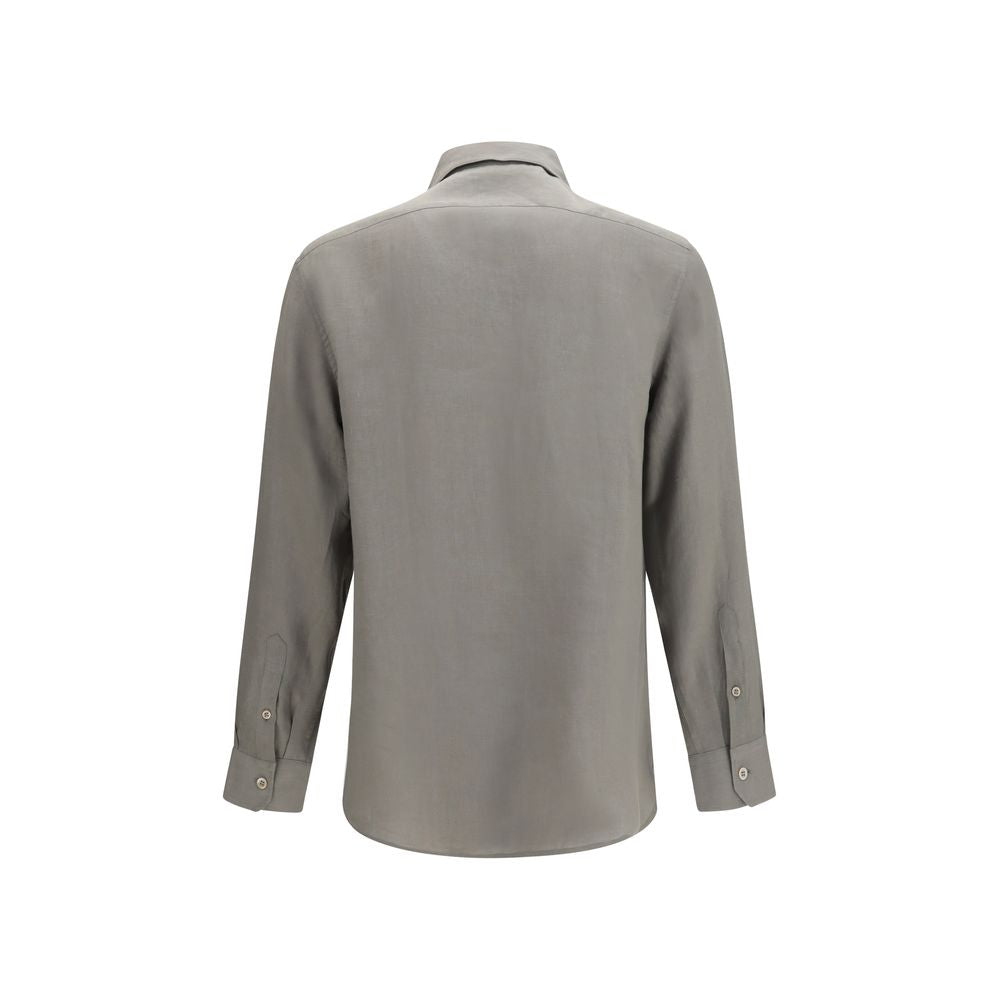 Brunello Cucinelli Zweifarbige Leinenhemd-2