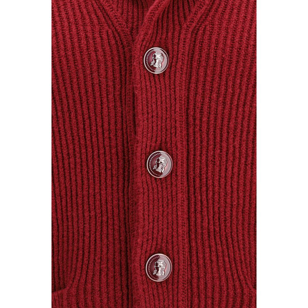 Brunello Cucinelli Mehrfarbige Baumwollstrickjacke-3