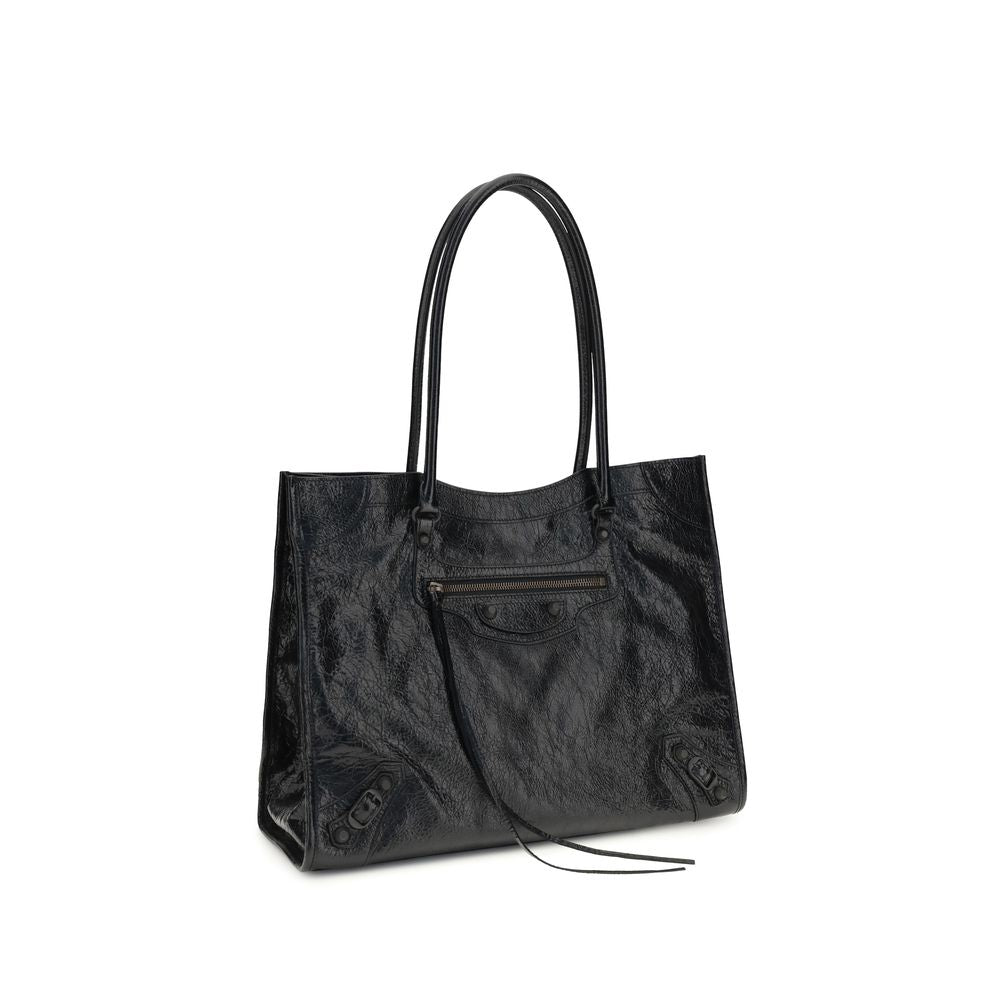 Balenciaga Schwarze Lammleder Schultertasche Ovis Aries Aries-2