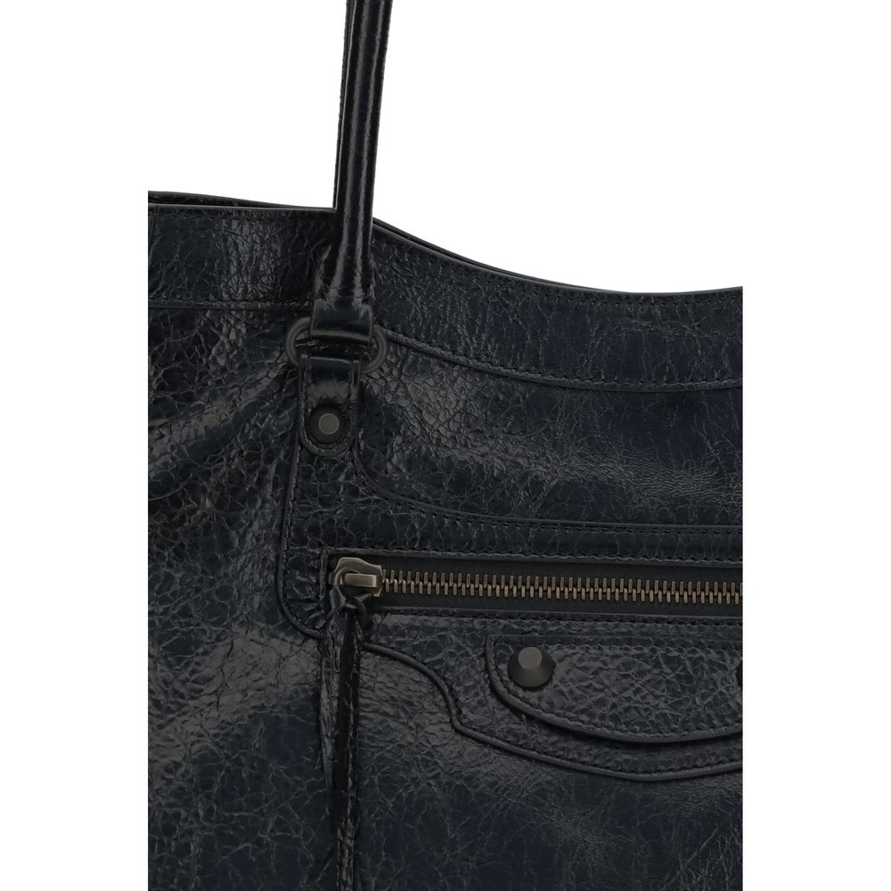 Balenciaga Schwarze Lammleder Schultertasche Ovis Aries Aries-4