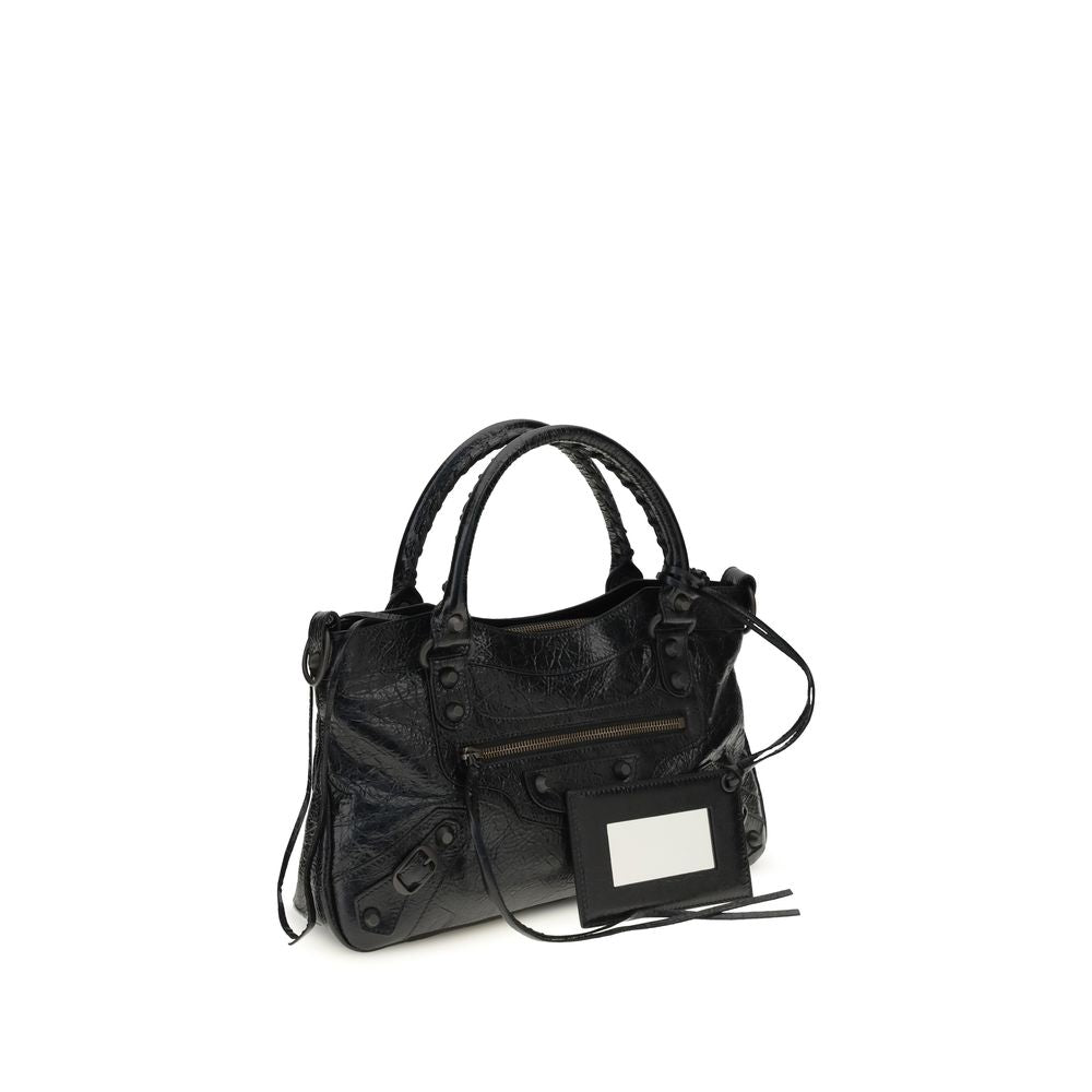 Balenciaga Schwarze Lammleder Schultertasche Ovis Aries Aries-2