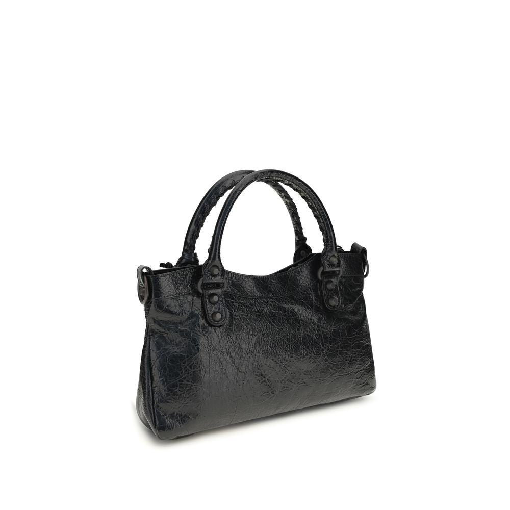 Balenciaga Schwarze Lammleder Schultertasche Ovis Aries Aries-3