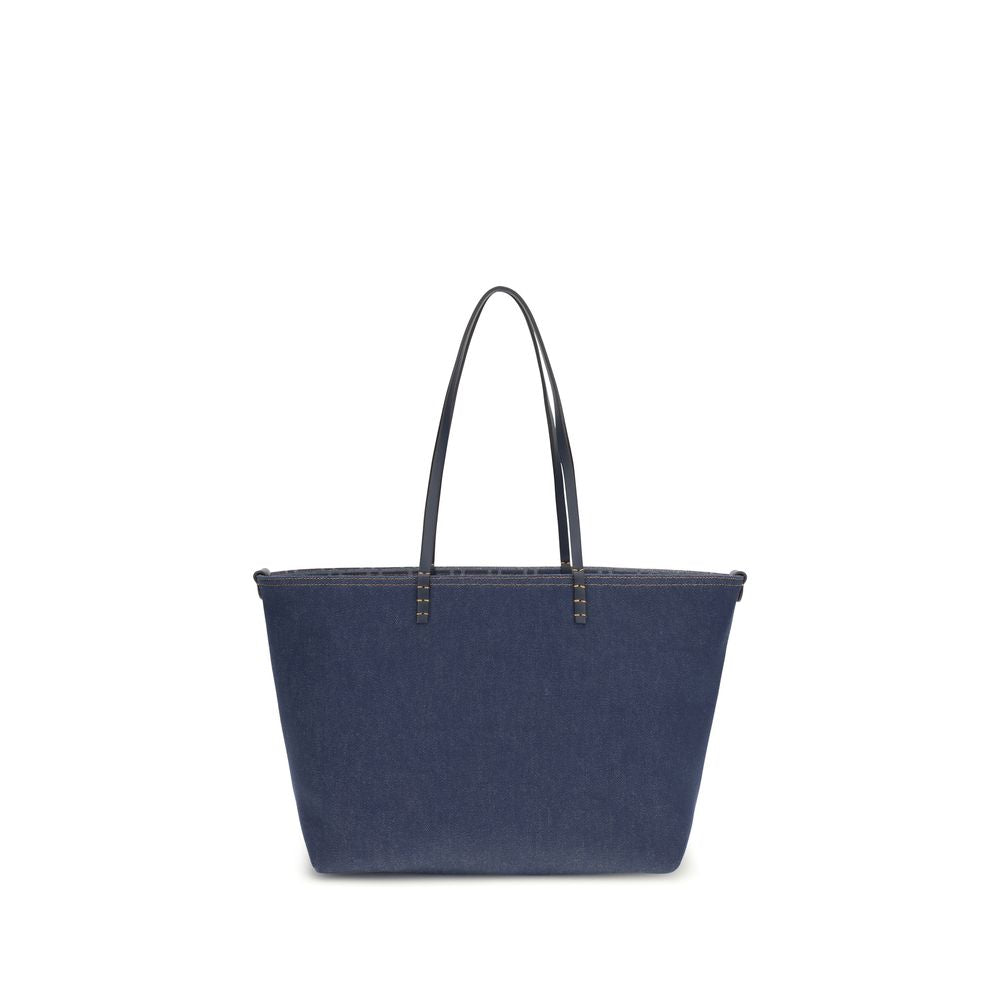 Fendi Blaue Baumwoll-Umhängetasche-1