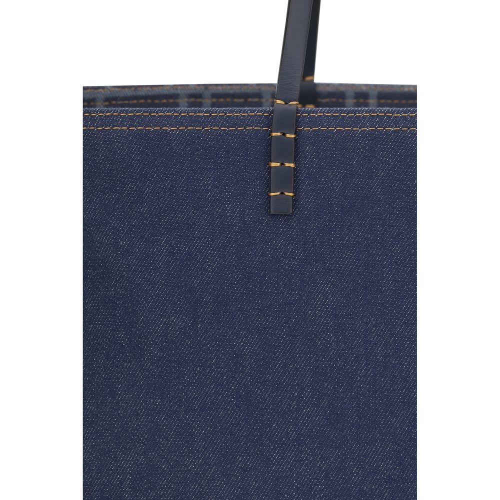 Fendi Blaue Baumwoll-Umhängetasche-4