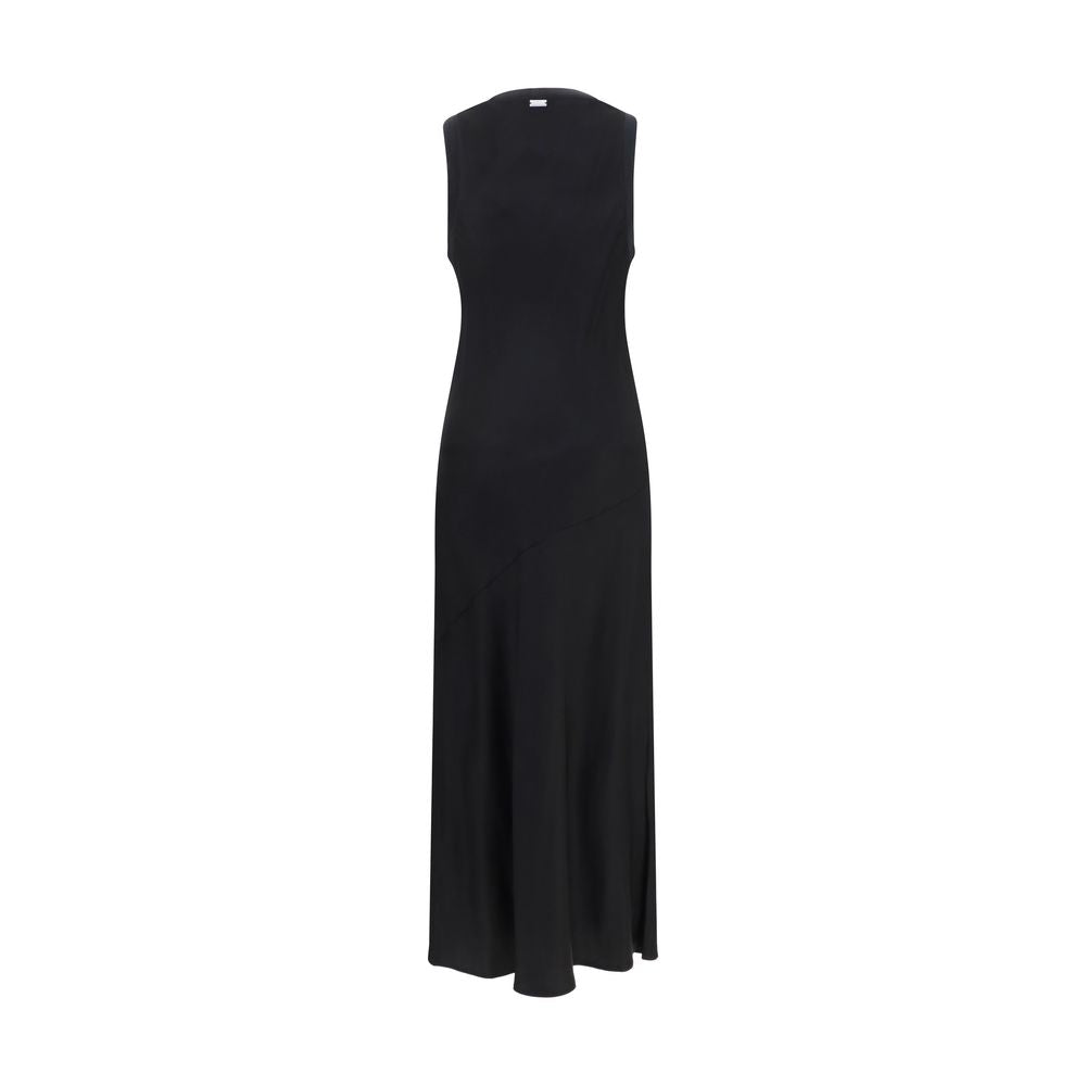 Ami Paris Schwarzes Viskose-Freizeitkleid-2