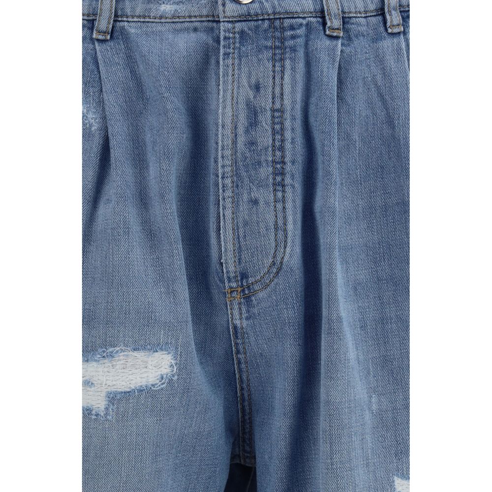 Brunello Cucinelli Blaue Jeans aus Baumwolle im geraden Schnitt-3