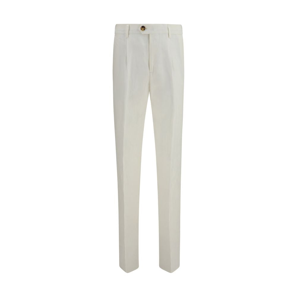 Brunello Cucinelli Weiße Leinen-Freizeithose-1
