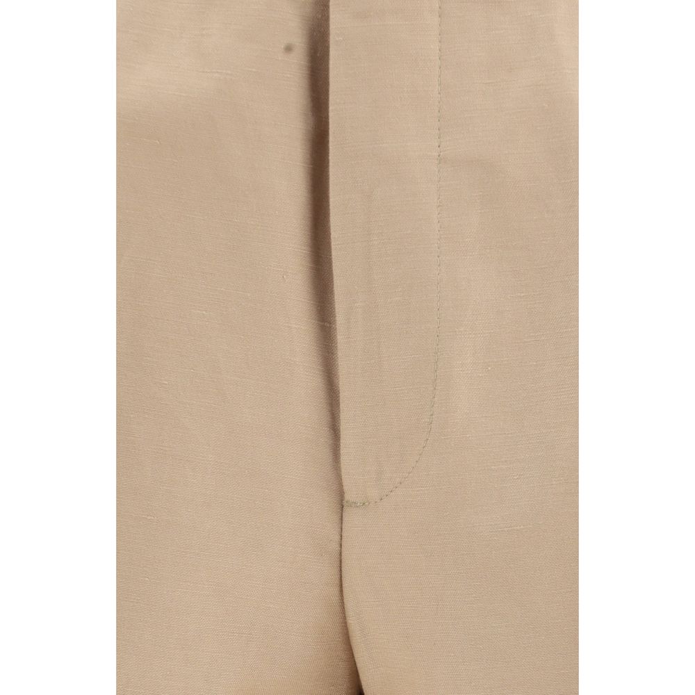 Brunello Cucinelli Beige Cotton Bermuda Shorts-3