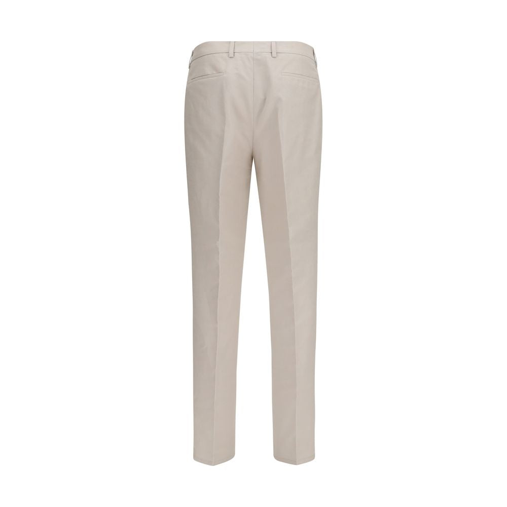 Brunello Cucinelli Beige Baumwoll-Anzughose-2