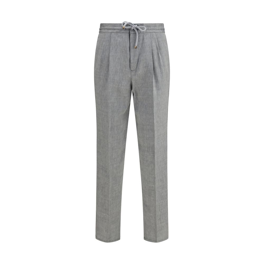 Brunello Cucinelli Braune Leinenhose-1