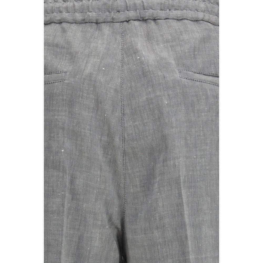 Brunello Cucinelli Braune Leinenhose-3