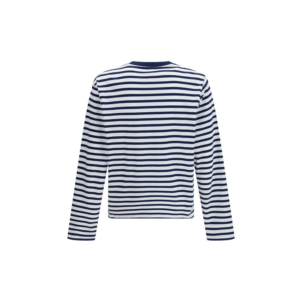 Ami Paris Blue Cotton Long Sleeve T-Shirt-2