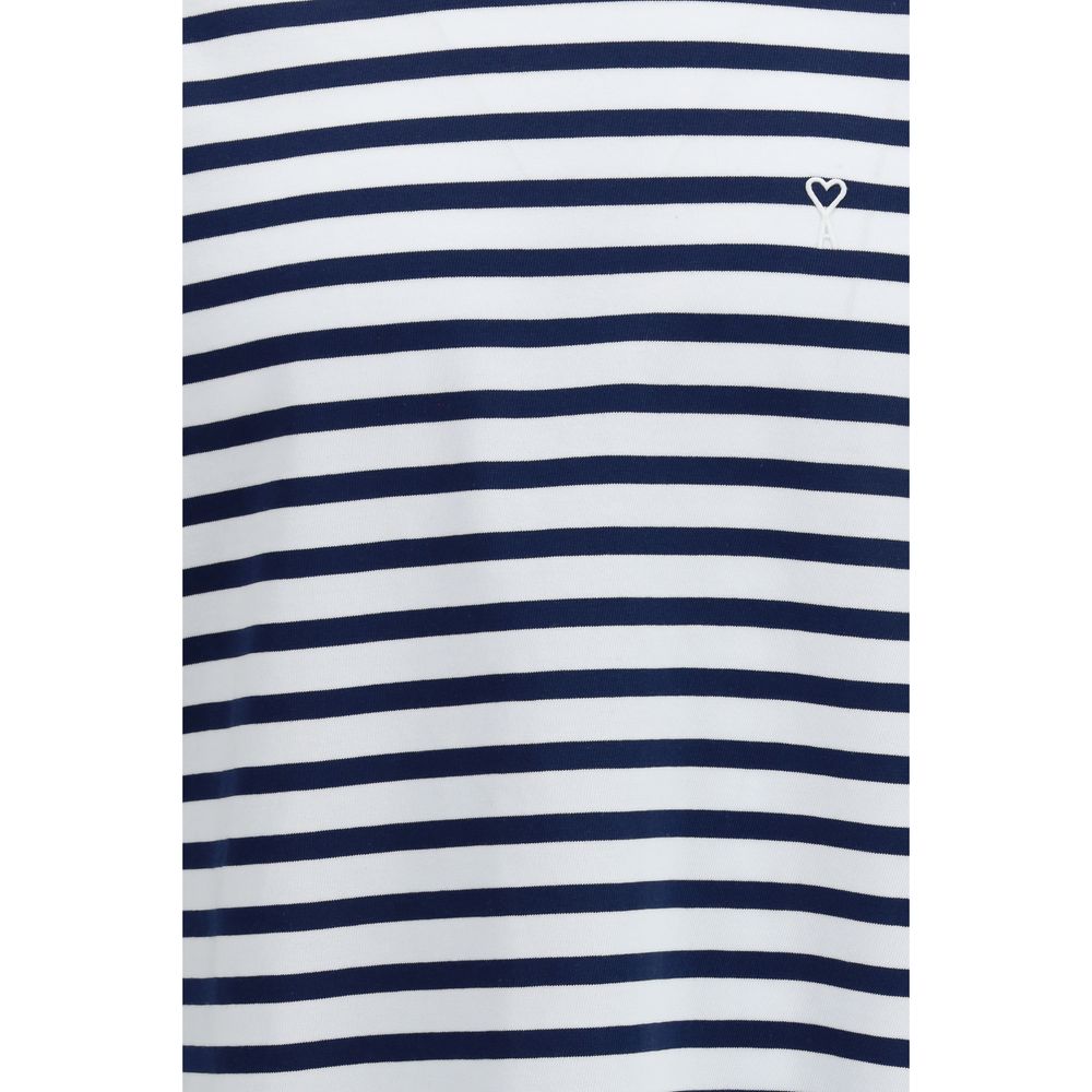 Ami Paris Blue Cotton Long Sleeve T-Shirt-3