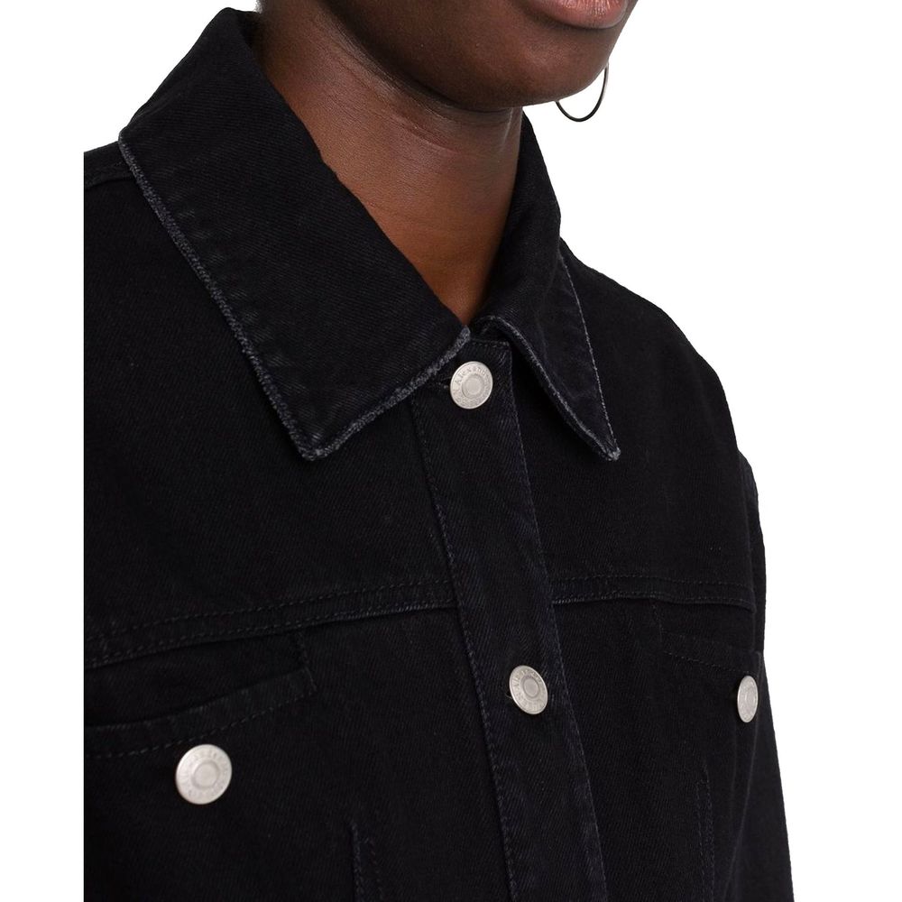 Alexander McQueen Schwarze Baumwoll-Denimjacke-4
