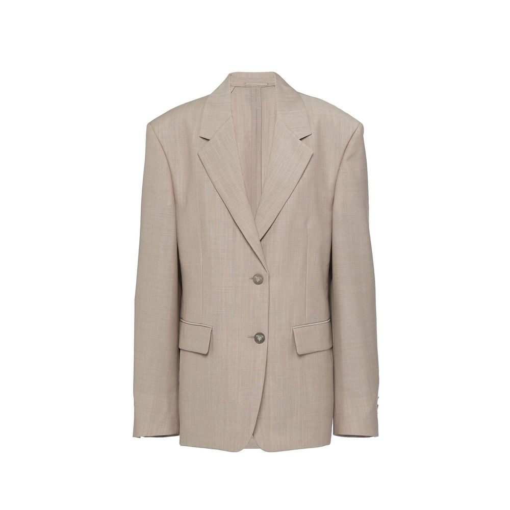 Prada Beige Mohair Blazer-1