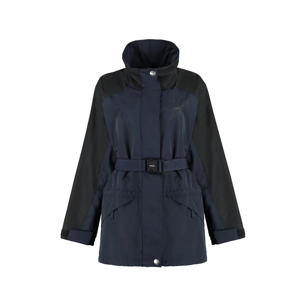 Prada Blaue Shell-Jacke aus Polyamid-1