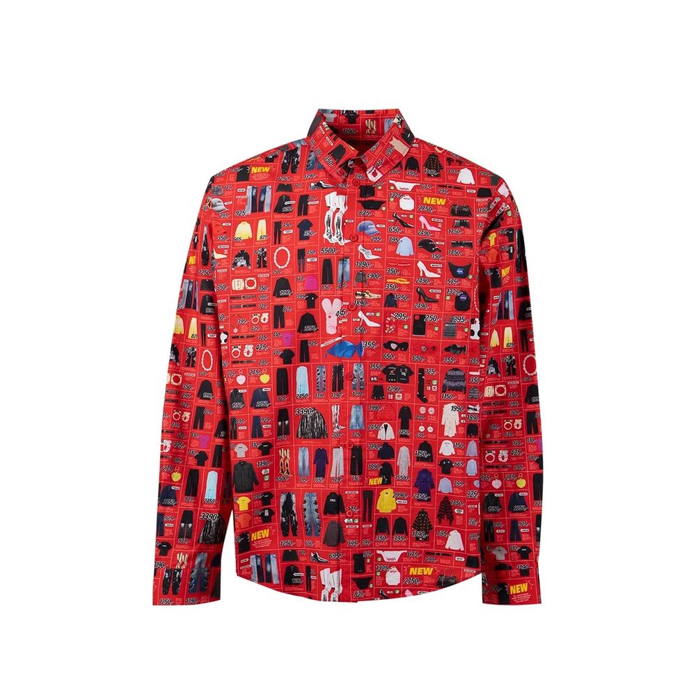 Balenciaga Mehrfarbiges Hemd aus Baumwolle mit Muster-1