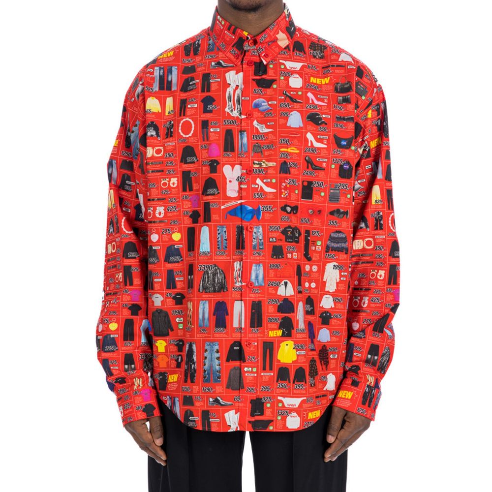 Balenciaga Mehrfarbiges Hemd aus Baumwolle mit Muster-2
