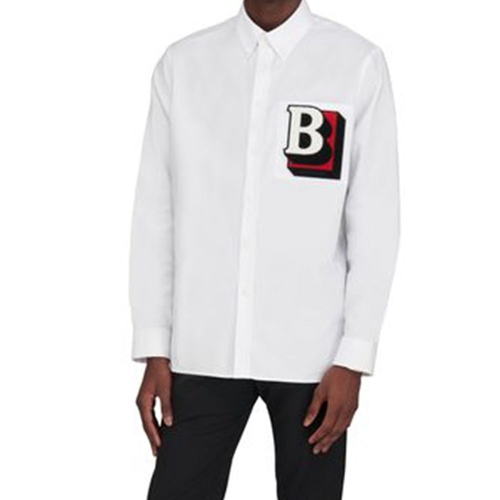 Burberry Weißes Baumwollkleidhemd-2